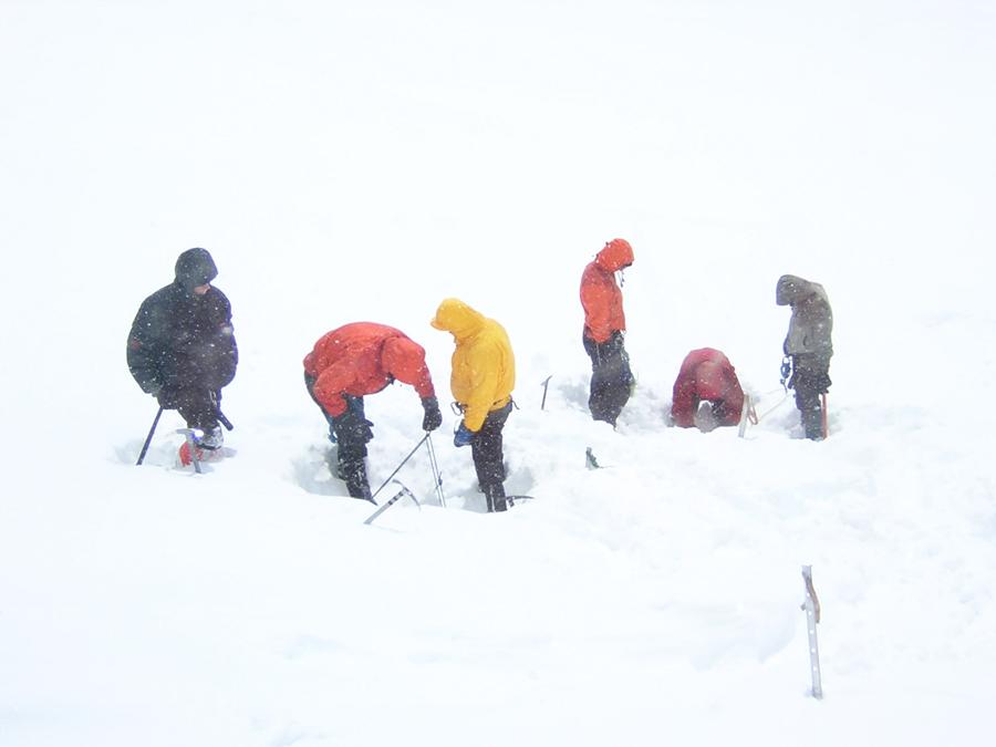 Setting Snow Anchors (for Crevasse Rescue) at Mount Rainier